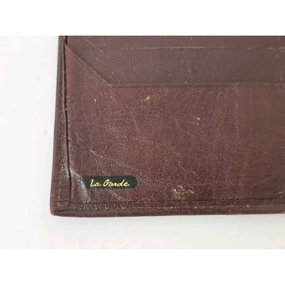 La Garde By Rofs Vintage Brown Leather Cowhide Wallet Bifold Card Holder - Picture 6 of 9